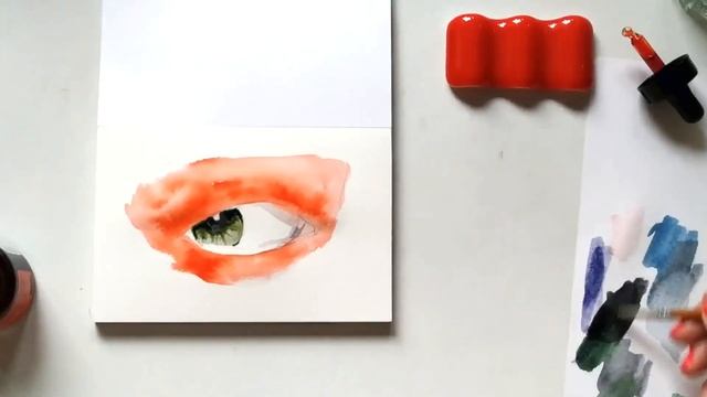 Тест акварельной малышки - склейка от Malevich/ Стеклянная подставка для кистей Vasuri смотреть онлайн
