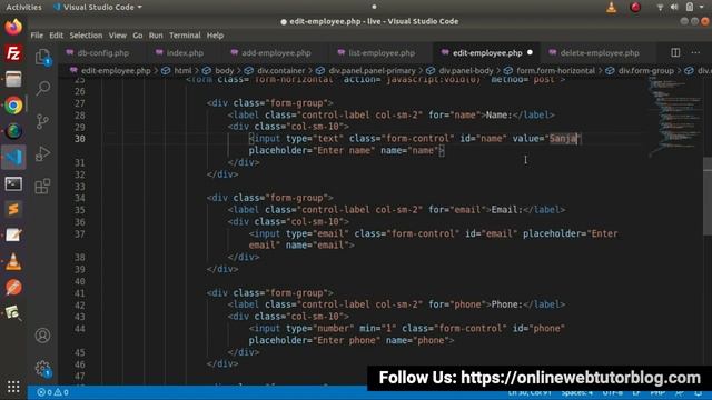 PHP & MySQLi Object Oriented CRUD Application in Hindi | Update Employee Layout (HTML CSS Bootstrap смотреть онлайн