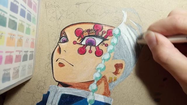 Uzui Tengen Art Process (from Anime 