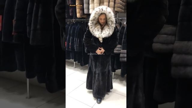 Греческая Blackglama норковая шуба с 135 см длина с эталонной рысью смотреть онлайн