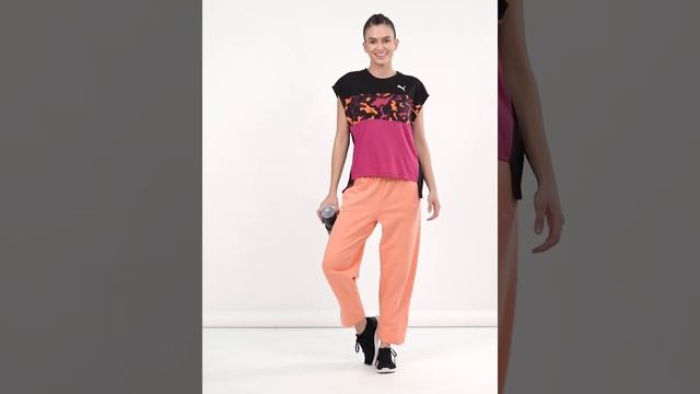 Color Block Women Round Neck Black, Pink T-Shirt смотреть онлайн