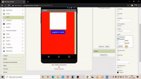 How to Make Translator App l How to Use Yandex Translate in MIT App Inventor l translation app