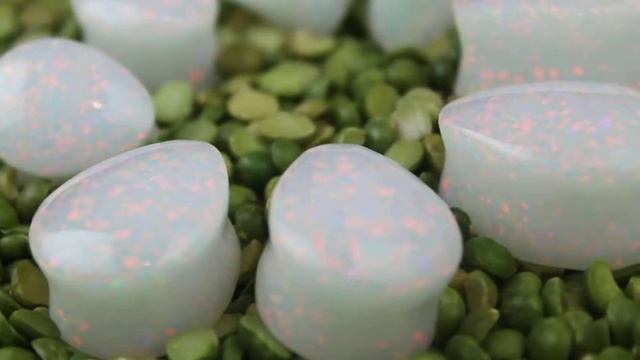 White Synthetic Opal Teardrop Plugs by Oracle Body Jewelry смотреть онлайн