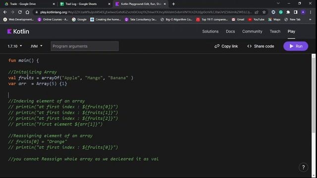 Kotlin Tutorials | part - 15 Arrays in Kotlin смотреть онлайн