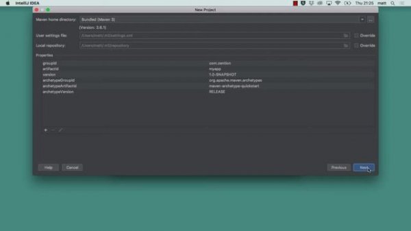 Creating a Maven Project in Intellij IDEA