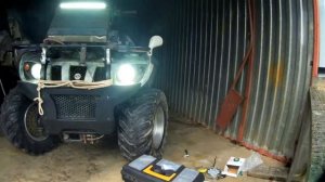 Установка светодиодных фар на квадроцикл  Стелс 500 GT.
