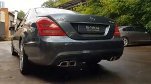 Спортивный выхлоп от FiliTEk на Mercedes S500 (мотор 4.7 битурбо)