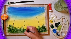 Рисуем Гуашью Весенний Луг. ? Мастер-Класс для начинающих «Воздушные ПАРАШЮТИКИ»