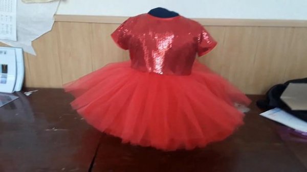 Детское платье с пайетками. Красное платье на годик#Eli-stor.com