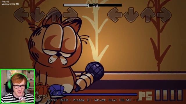 Garfield requires lasagna and its terrifying (Garfield Gameboy'd Reaction + FNF Mod) смотреть онлайн