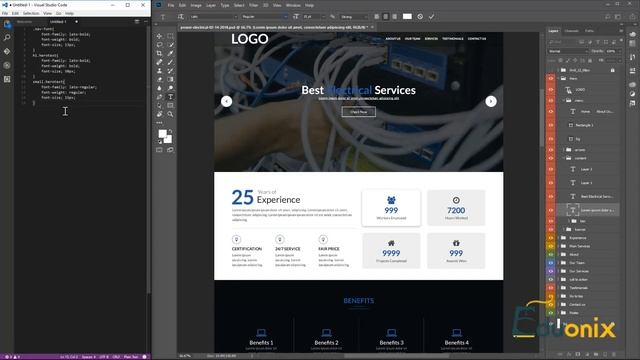 Converting PSD TO HTML | Fetching Font From Photoshop | Part 1 | Eduonix смотреть онлайн