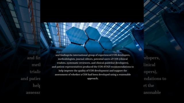Core Outcome Set-STAndards for Development: The COS-STAD recommendations. | RTCL.TV смотреть онлайн