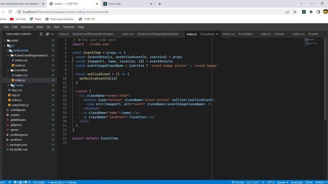 React JS Coding Practice 32 Events App — CCBP NxtWave смотреть онлайн