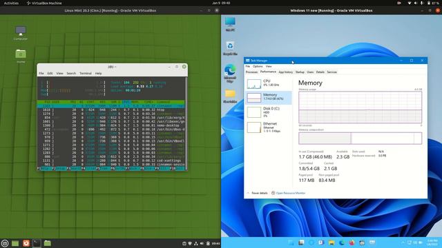 Linux Mint 20.3 vs Windows 11: RAM смотреть онлайн