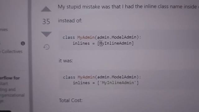 django error (admin.E104) must inherit from 'InlineModelAdmin' #django #python#error video in hindi смотреть онлайн