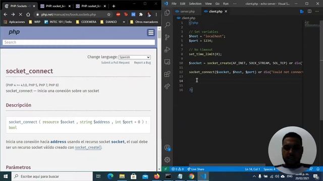 Socket Programming - Echo Server in PHP (Spanish) смотреть онлайн