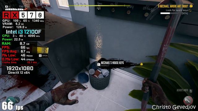 Dead Island 2 | RX 570 + I3 12100F + 16GB RAM | 1080p + FSR - High Settings