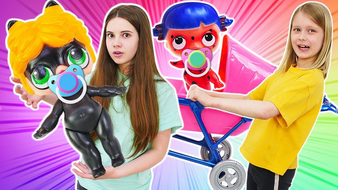 Куклы ЛОЛ Леди Баг — Леди Баг и Супер Кот теперь пупсы! Видео про игрушки для девочек смотреть онлайн