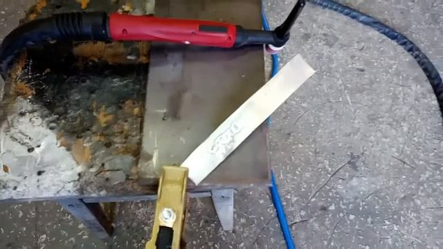 Сварка алюминия в среде аргона. Топливный бак от фуры. смотреть онлайн