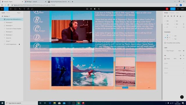 figma Simple Beach Portfolio 4 (Full Fat): About me pt 2 (beach theme) смотреть онлайн