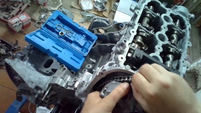 Установка третьей и четвёртой цепи ГРМ. Капитальный ремонт и гильзовка двигателя BDW 2.4 Ауди А6 С6 смотреть онлайн