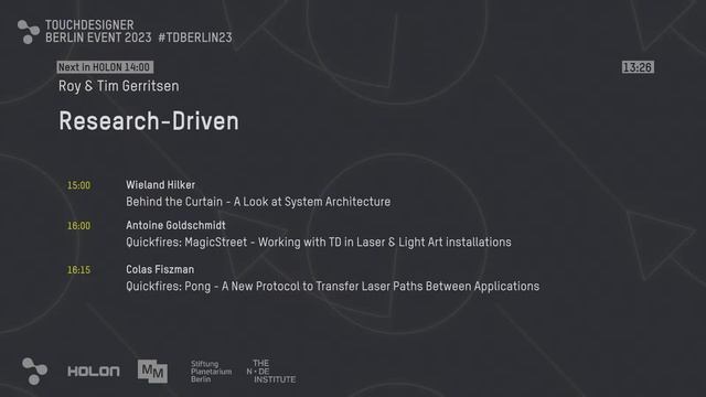 TOUCHDESIGNER EVENT BERLIN 2023 - DAY 1 смотреть онлайн
