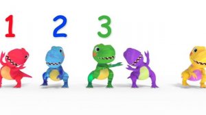 Dinosaurs T-Rex Number Song | CoComelon Nursery Rhymes & Kids Songs