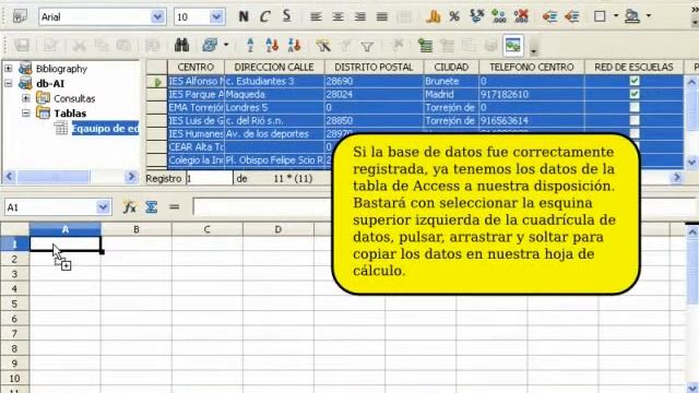 Convertir tablas de Access en hojas de cálculo de OpenOffice.org Calc смотреть онлайн