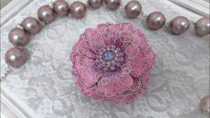 Брошь Пион.  Автор Марина Кадуцкая. Peony brooch.
