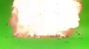 Футаж / Footage  Взрыв на зелёном фоне