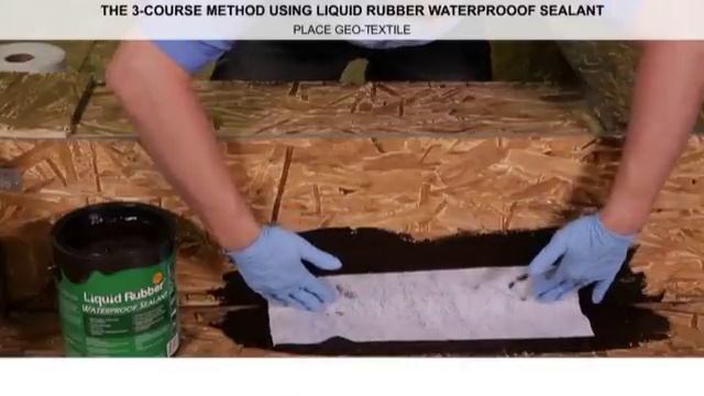 Liquid Rubber Sealant Applied 3 Course Method using Geo Textile смотреть онлайн
