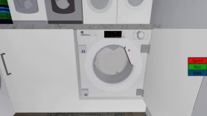 Hoover H wash 300 integrated washing machine roblox || Cotton care 59’ 40°