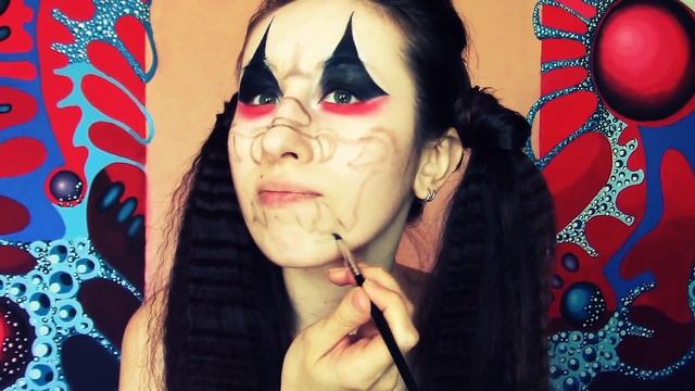 Creepy Clown - Halloween Makeup Tutorial By MARGO Жуткий Клоун Макияж на Хэллоуин смотреть онлайн