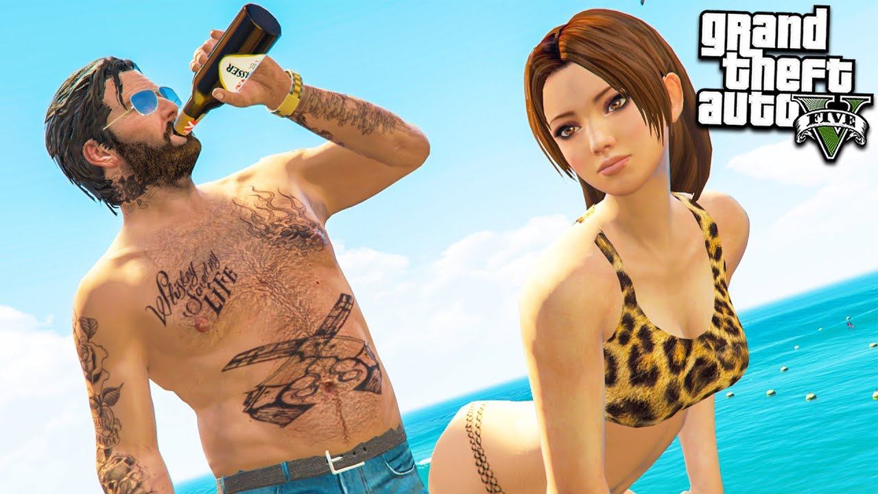 МАЙКЛ ПОЗНАКОМИЛСЯ С КРАСИВОЙ ДЕВУШКОЙ РЕАЛЬНАЯ ЖИЗНЬ В ГТА 5 МОДЫ #36! ОБЗОР МОДА GTA 5 видео игра смотреть онлайн