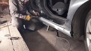 Ремонт порогов Peugeot 308 (перекуп вариант)