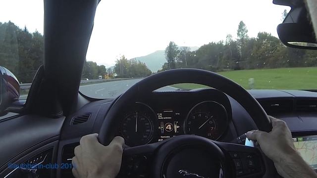 Jaguar F-Type R Coupé - Top Speed 317 km/h - Autobahn Sound, Revs смотреть онлайн