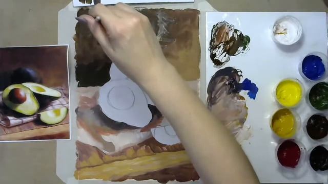 Рисуем Натюрморт с авокадо.Прямая трансляция смотреть онлайн