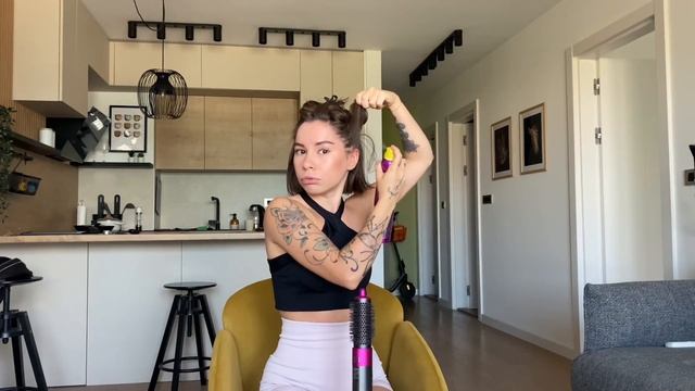 Укладка с Dyson на короткие волосы(каре)