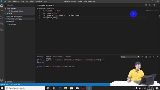 Formatted String, String Concatenation, Empty String/Ep-11/Basic Python смотреть онлайн