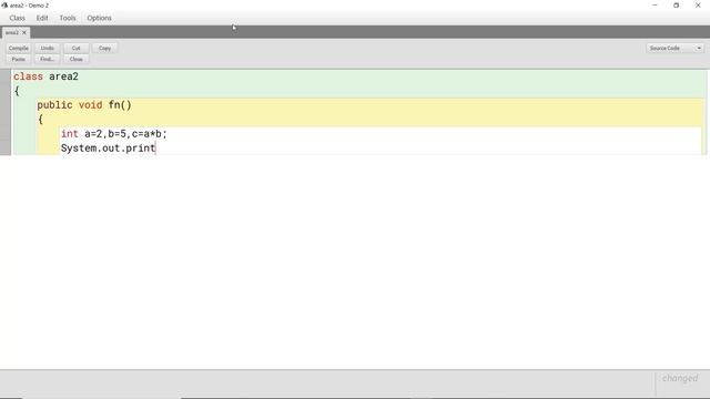 Program to calculate area of rectangle in BlueJ coding смотреть онлайн