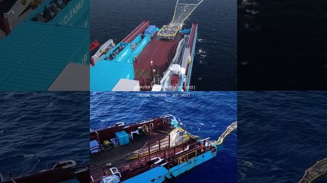 Как выглядит работа проекта Ocean Cleanup, в рендере и на практике. смотреть онлайн