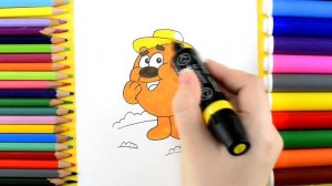 Как Нарисовать Смешариков. Как Нарисовать Копатыча поэтапно