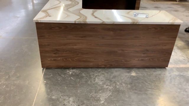 Just Completed Cambria Stone Top Reception Desk смотреть онлайн