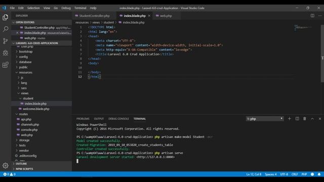 How to create Laravel 6 CRUD Part 1 (installing new laravel ) with Source Code смотреть онлайн