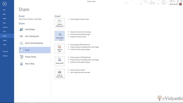 Send document in an email message in Microsoft Word 2013 || Chapter 13 | Video 3 смотреть онлайн