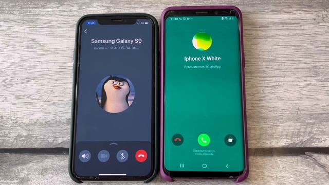 Incoming WhatsApp/Viber/Telegram Call IPhone X & Samsung Galaxy S9 Android смотреть онлайн