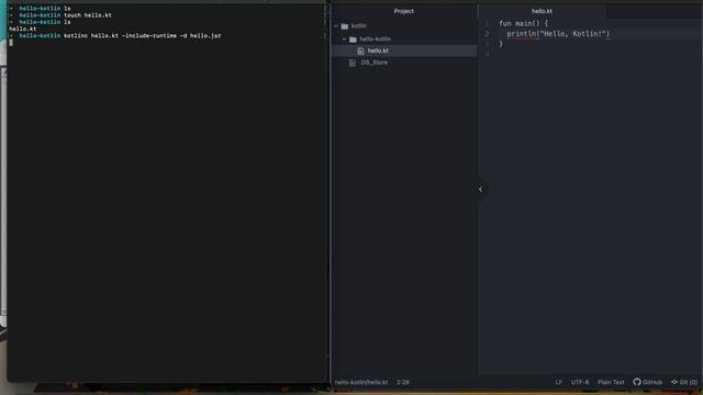 Kotlin "Hello, world !" смотреть онлайн