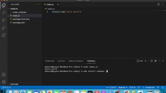 How to install nodemon in node js express #part6 смотреть онлайн