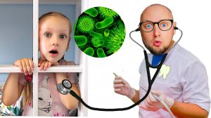 Ястася и папа Учат как важно соблюдать правила и мыть руки чтобы не заболеть