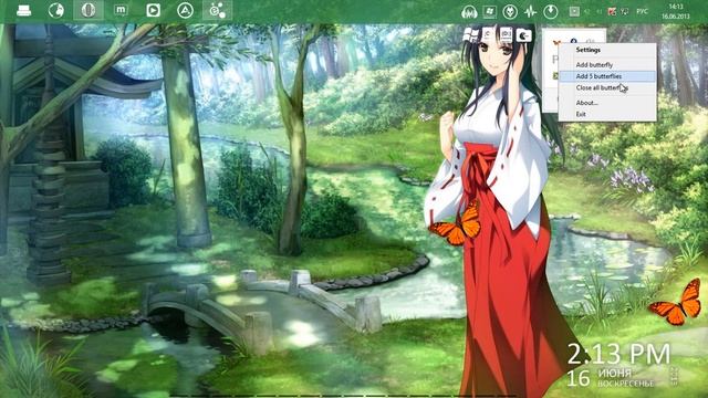 Бабочки на рабочем столе Windows. Butterflies on the Windows desktop смотреть онлайн